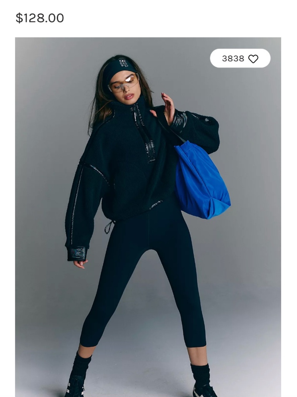Free People Mountain High Shine Half-Zip Fleece